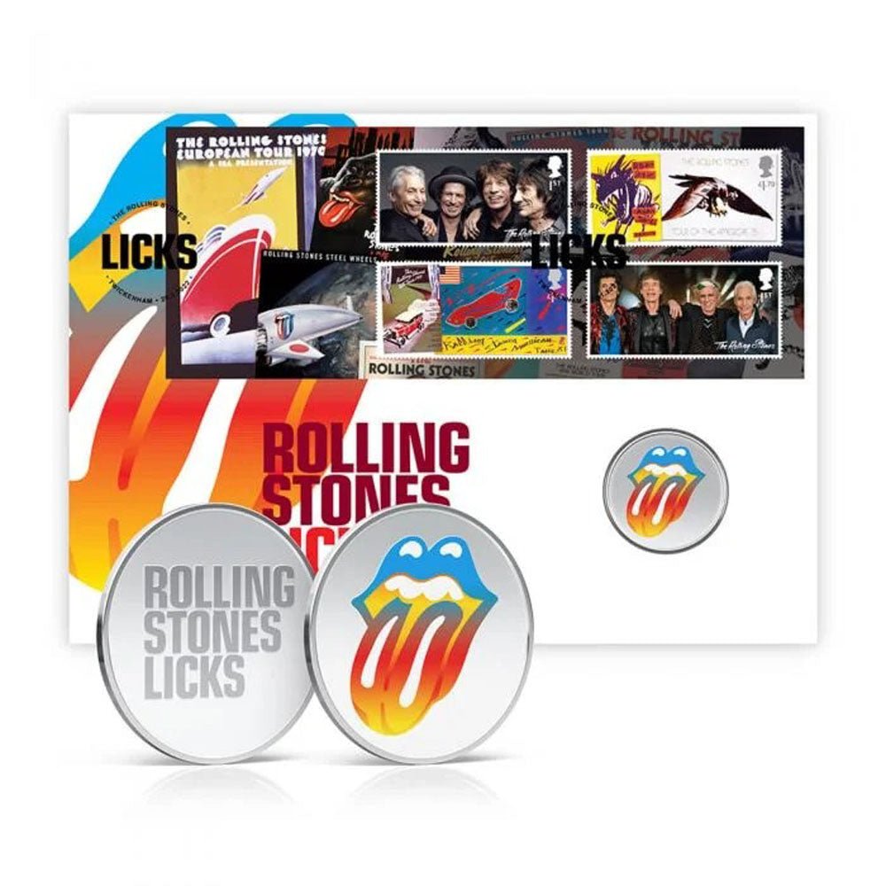 ROLLING STONES ローリングストーンズ (来日 35周年 記念 ) - Licks Tour Medal Cover / 世界限定10000個 / 貴重 / 切手・レター品 - PGS